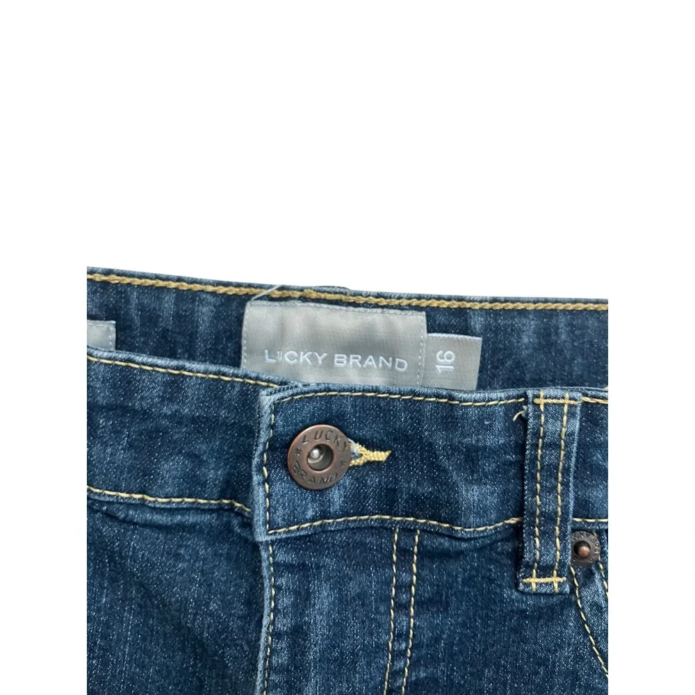 Lucky Brand Boys Classic Straight Stretch Jeans Dark Wash Blue Size 16 Denim